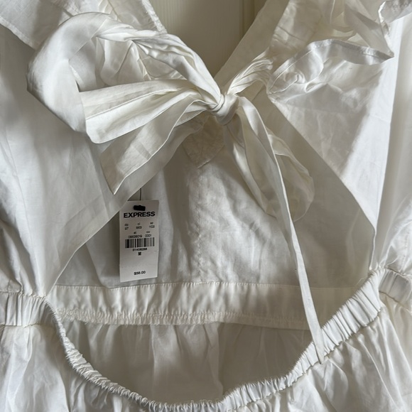 Express White Ruffled Blouse - Picture 3 of 3